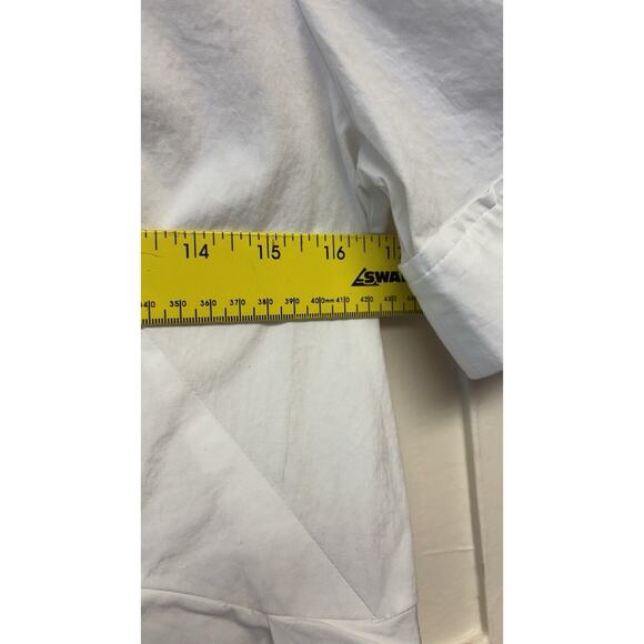 Veronica Beard Peplum Blouse Top Shirt Womens 8 White Crew Neck Short Sleeve - Picture 5 of 7